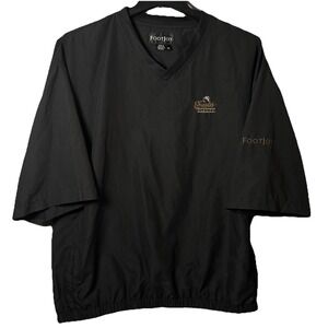 Footjoy Eagles Bluff Golf Course Men's Short Sleeve Windbreaker Size XL Black